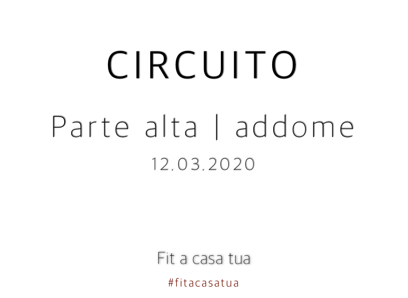 CIRCUITO | Parte alta + addome