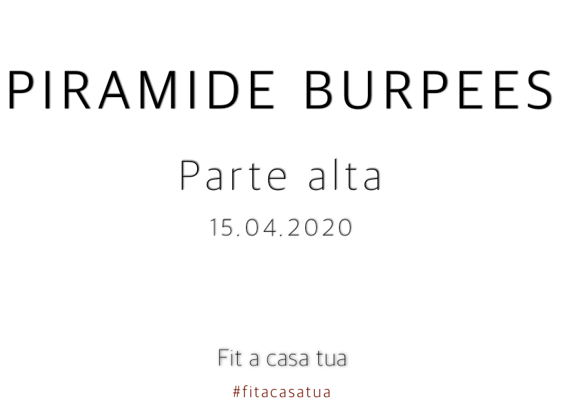 PIRAMIDE BURPEES | Parte alta